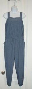 Albion Fit Light Chambray Classic Overall Jumpsuit Women's sz. L